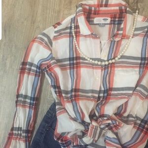 NWOT Old Navy Plaid Button Down